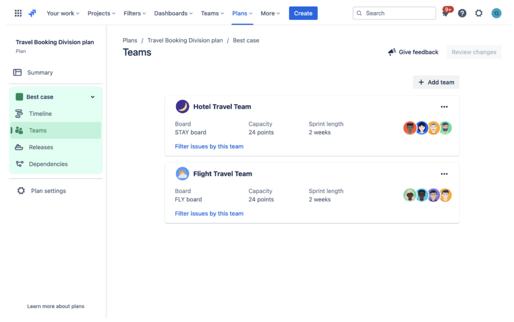 Plans in Jira Premium - Add an existing Atlassian team to your plan